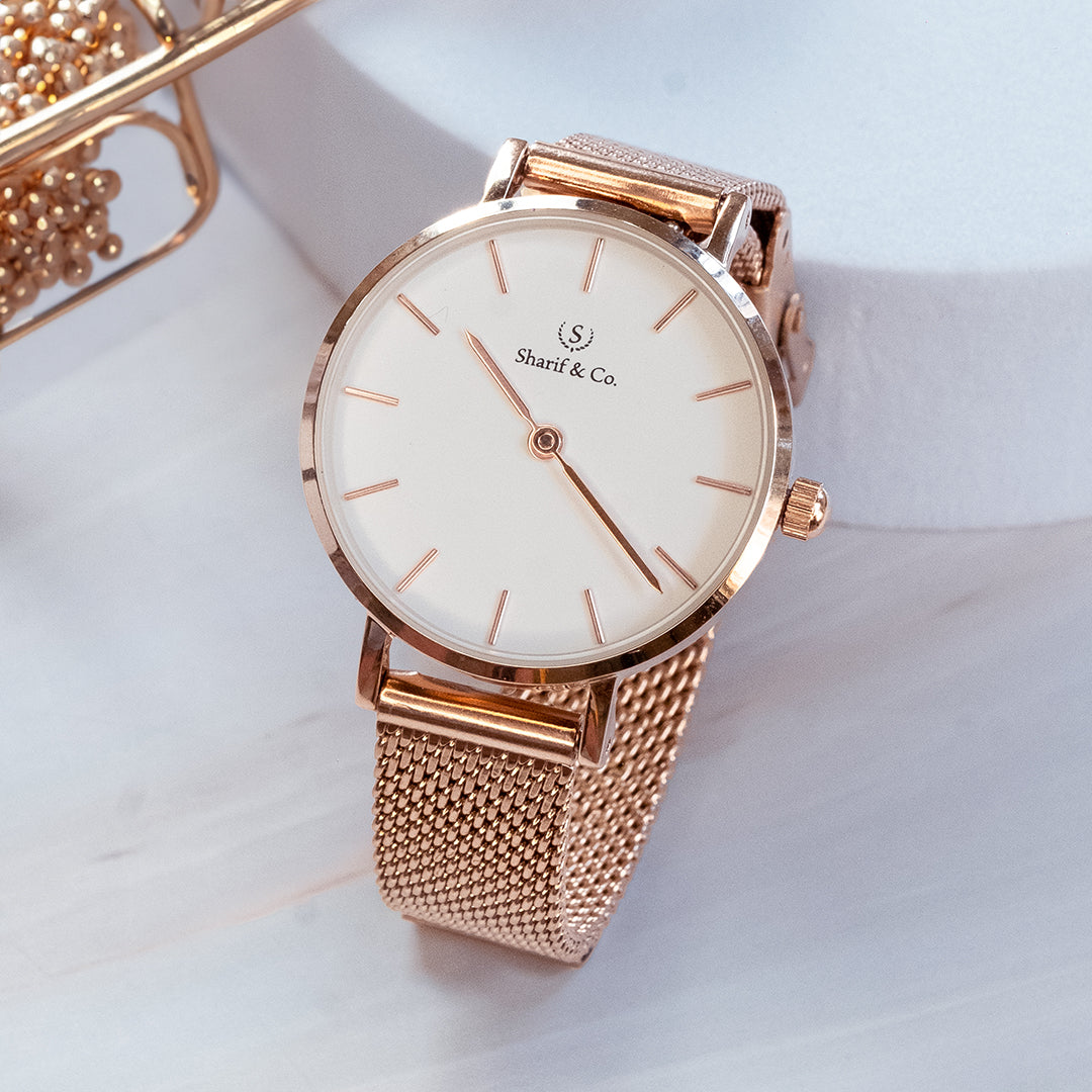 Petite rose outlet gold watch