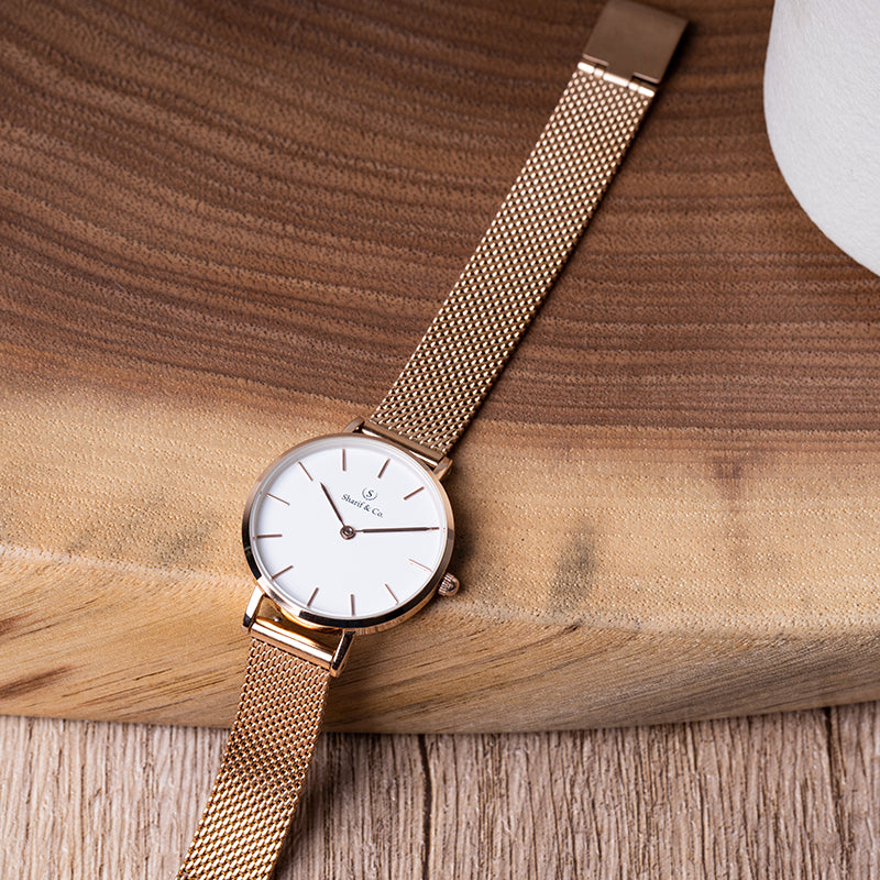 Petite rose gold discount watch